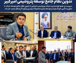 سرپرست پتروشیمی امیرکبیر: تدوین نظام جامع توسعه پتروشیمی امیرکبیر
